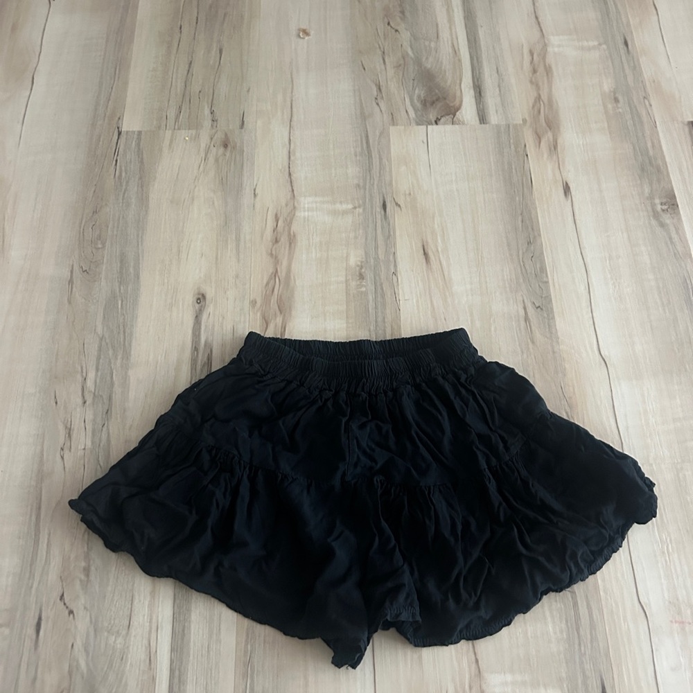 Black Flowy Shorts